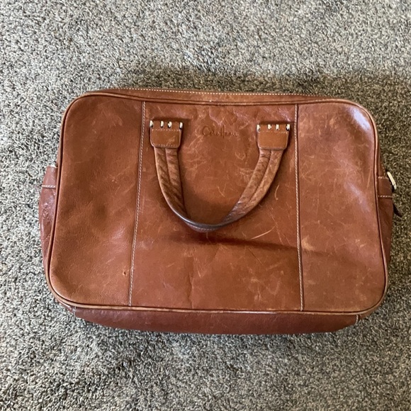 Cole Haan Leather Messenger Bag - Picture 1 of 13